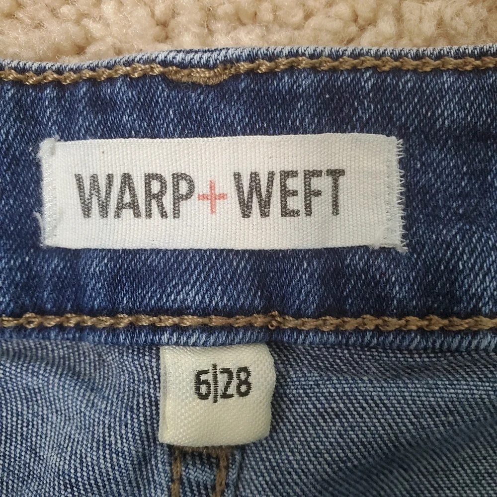 Warp + Weft CDG Paris High Rise Straight Jeans Size 6/28 - Picture 7 of 13